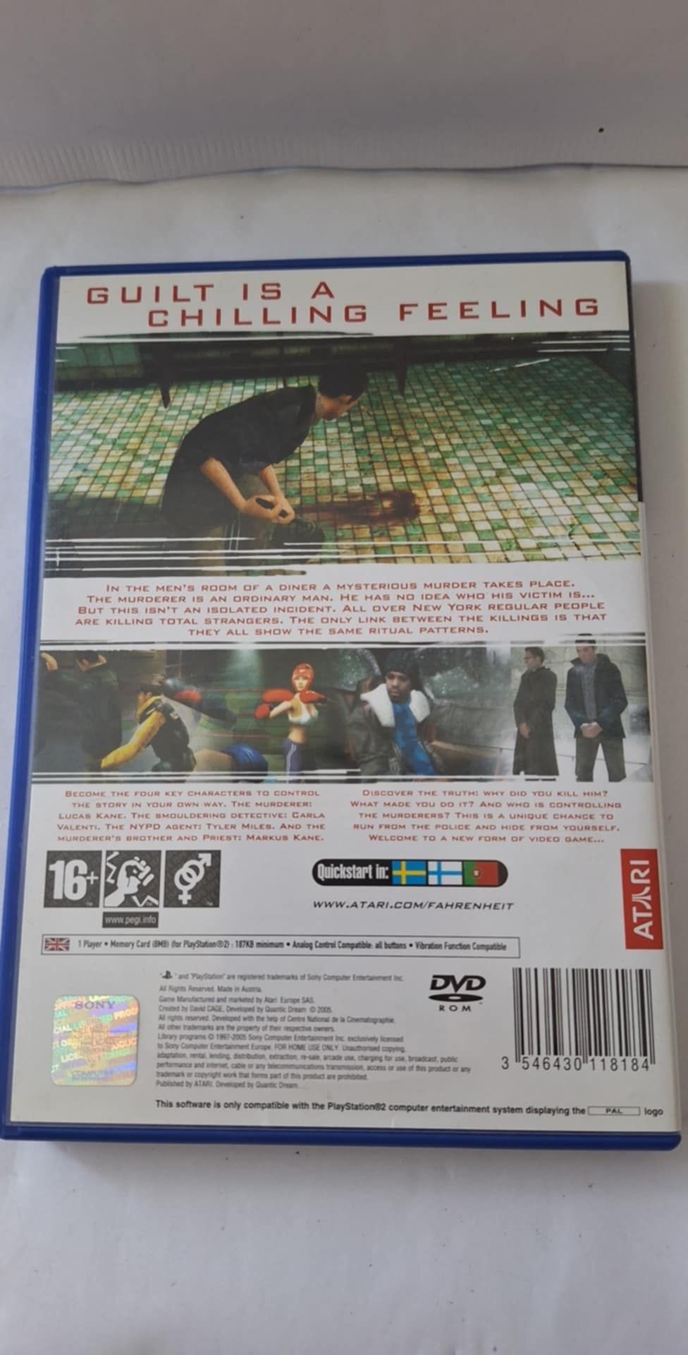 Gra Fahrenheit ps2