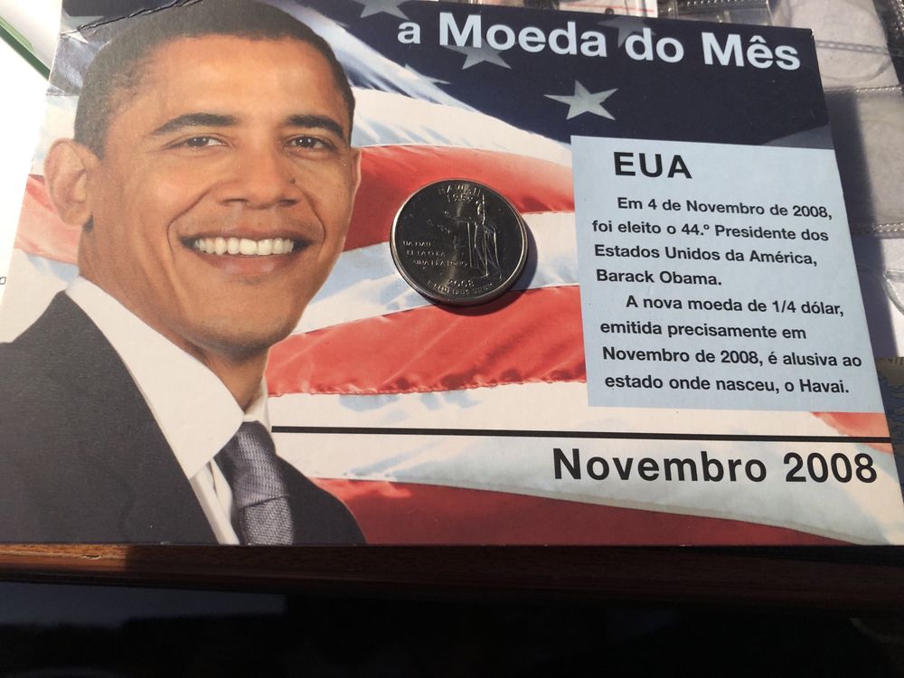 Moeda  1/4 Dolar Barack Obama 2008