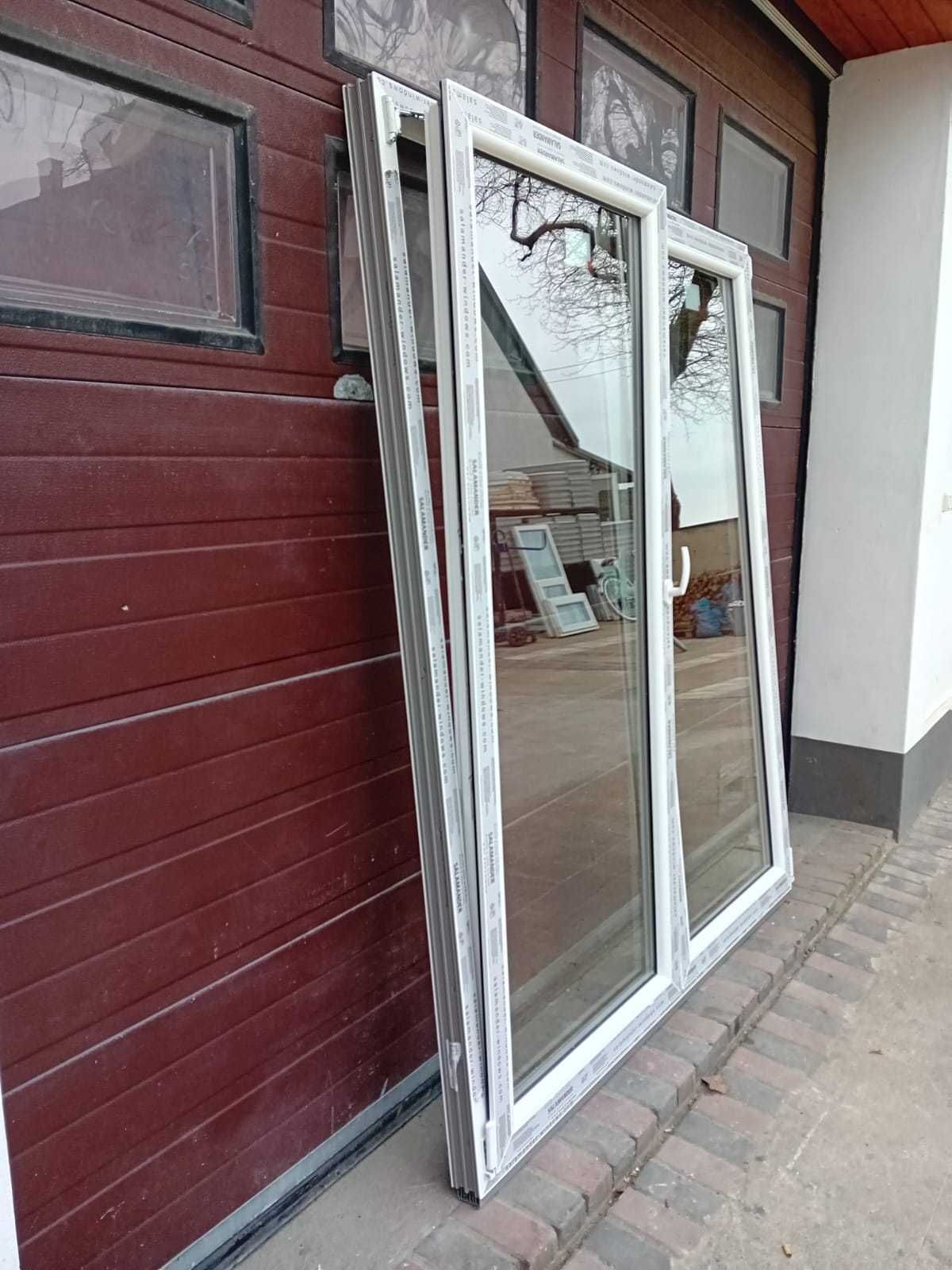 Nowe okno drzwi tarasowe 176x210 pcv plastikowe białe DOWÓZ CAŁY KRAJ