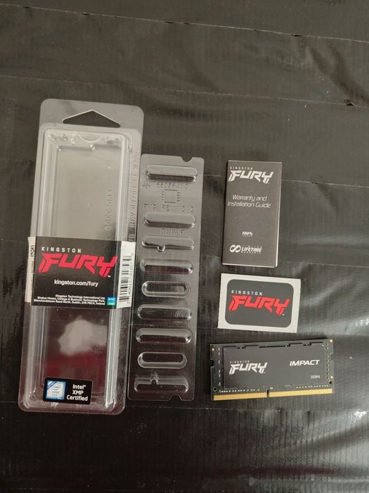 Kość pamięci ram sodimm DDR4 16gb 2666mhz CL15 Kingston furry