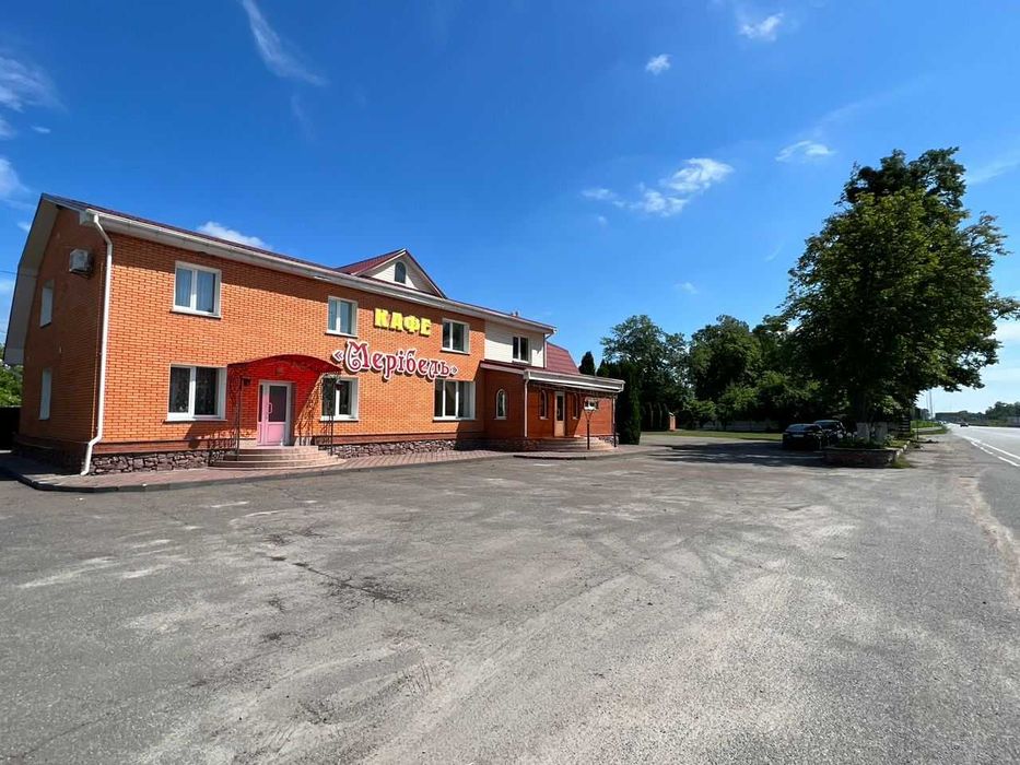 Продаж кафе,фасад траса Київ-Житомир + ділянка 75 соток