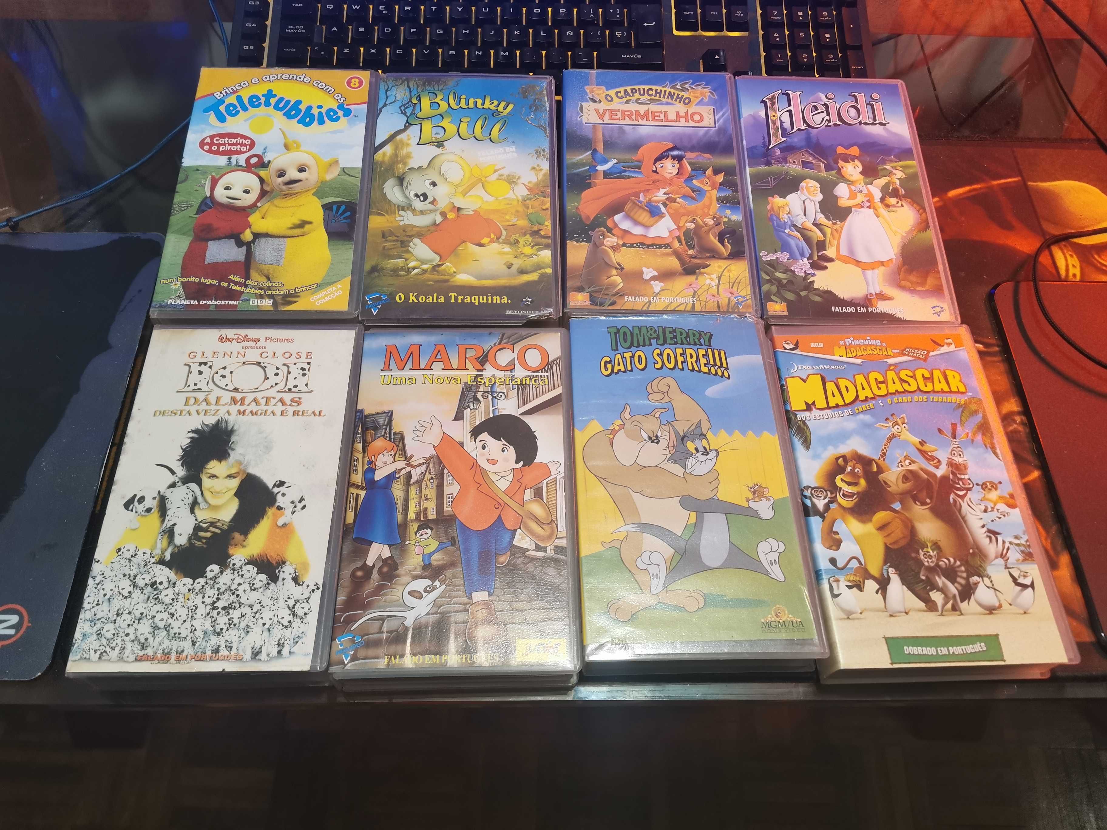 Lote de Filmes e Animação VHS