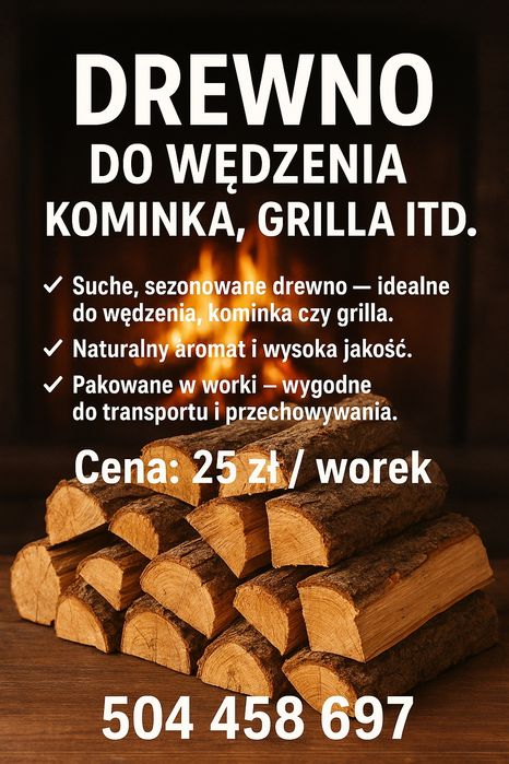 Drzewo do wędzenia lub kominka