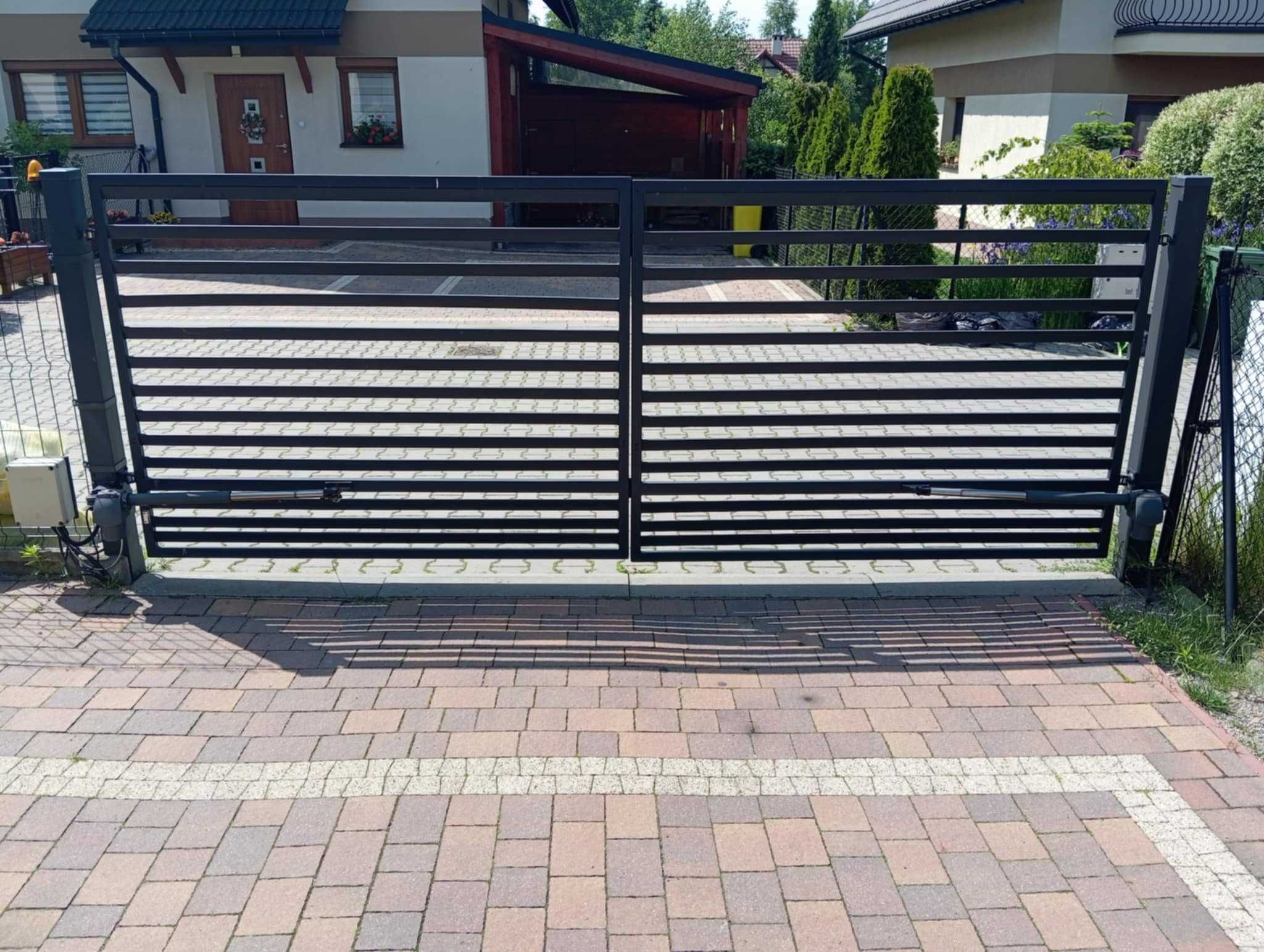Brama skrzydłowa 4m x 1,5m wzmocniona siłowniki