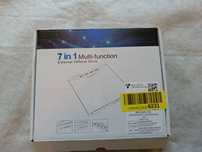 Napęd zewnętrzny 7w1 Blu-ray DVD RW – z hubem USB