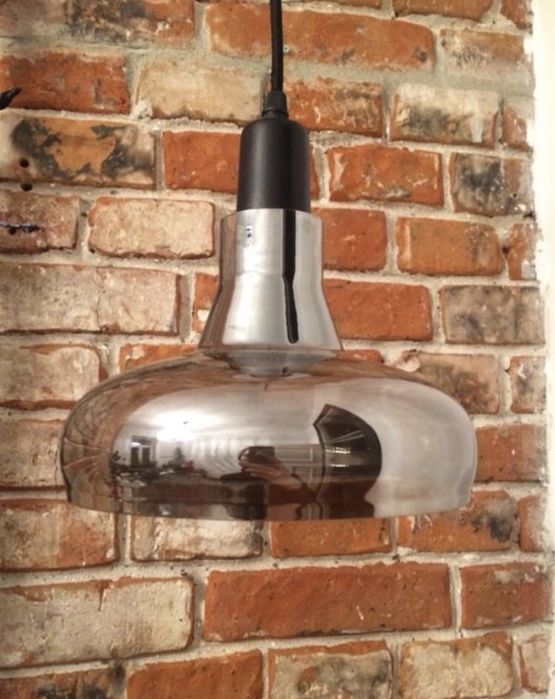 Lampa wisząca, żyrandol, srebrna, czarny