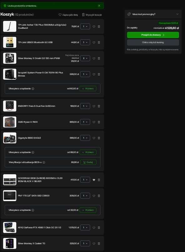 *OKAZJA* PC - Ryzen 5 7600, 32gb 6000mhz - GWARANCJA