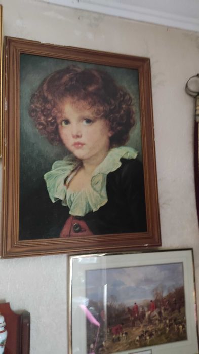 Quadro emoldurado antigo