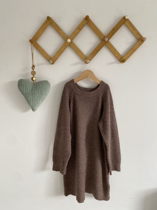 Sukienka sweterkowa name it brązowa melanżowa 122 jak newbie