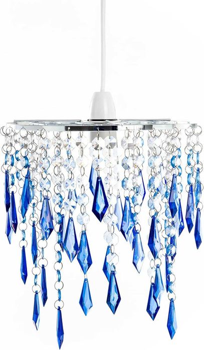 Lampa sufitowa akrylowa, niebiesko-błękitna