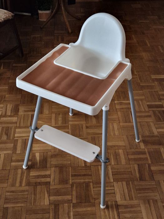 ANTILOP, krzesełko do karmienia z podnóżkiem, białe, IKEA