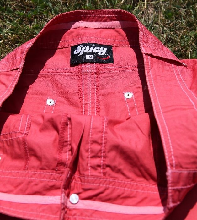 spódnica(ce) biała w niebieskie kwiaty,a'la jeans , malinowa38/40 M/L