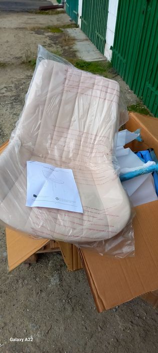 Zestaw dwoch krzesel welur nowe