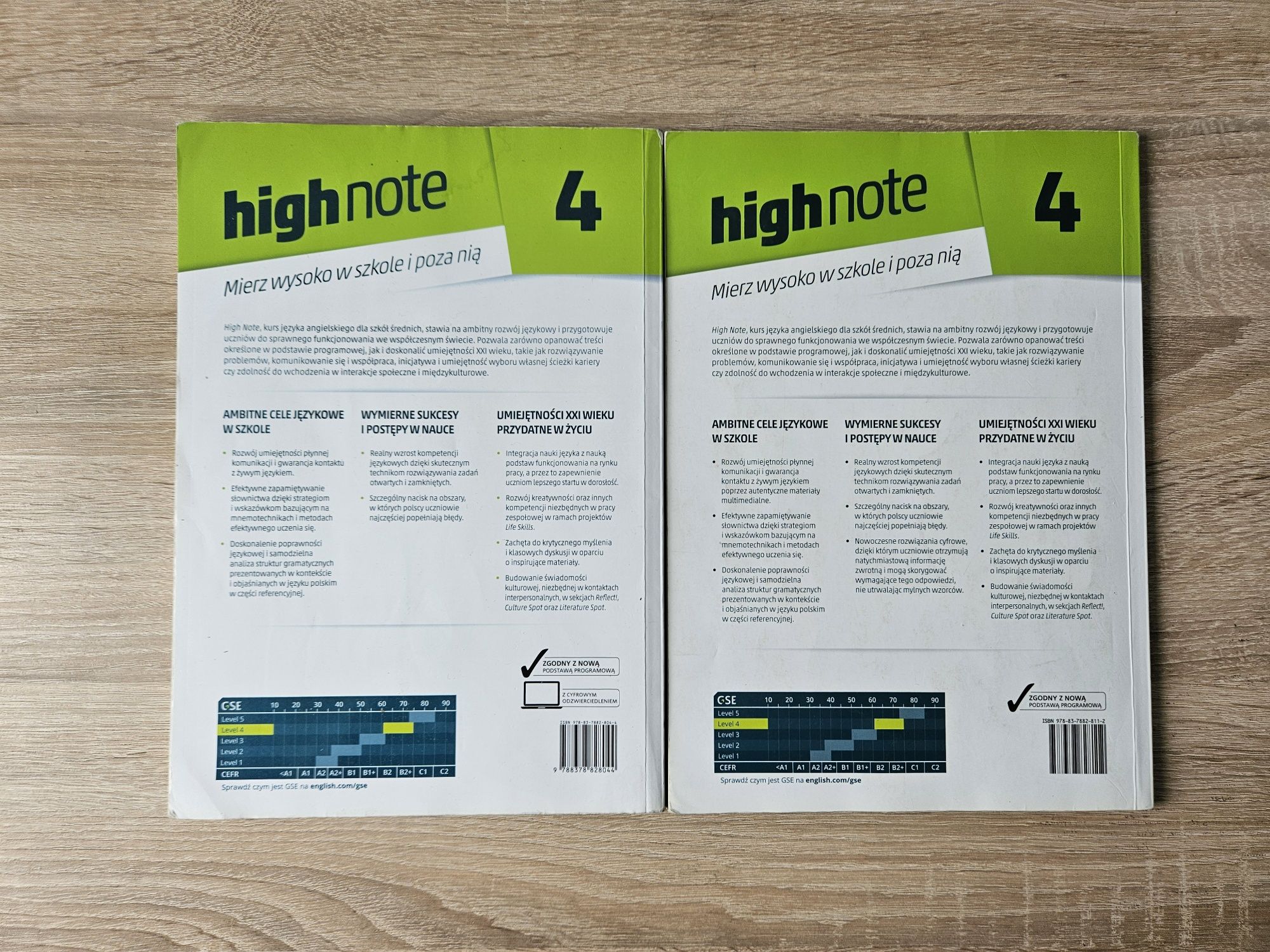 Podręcznik i zeszyt ćwiczeń z płytą CD i kodem High note 4