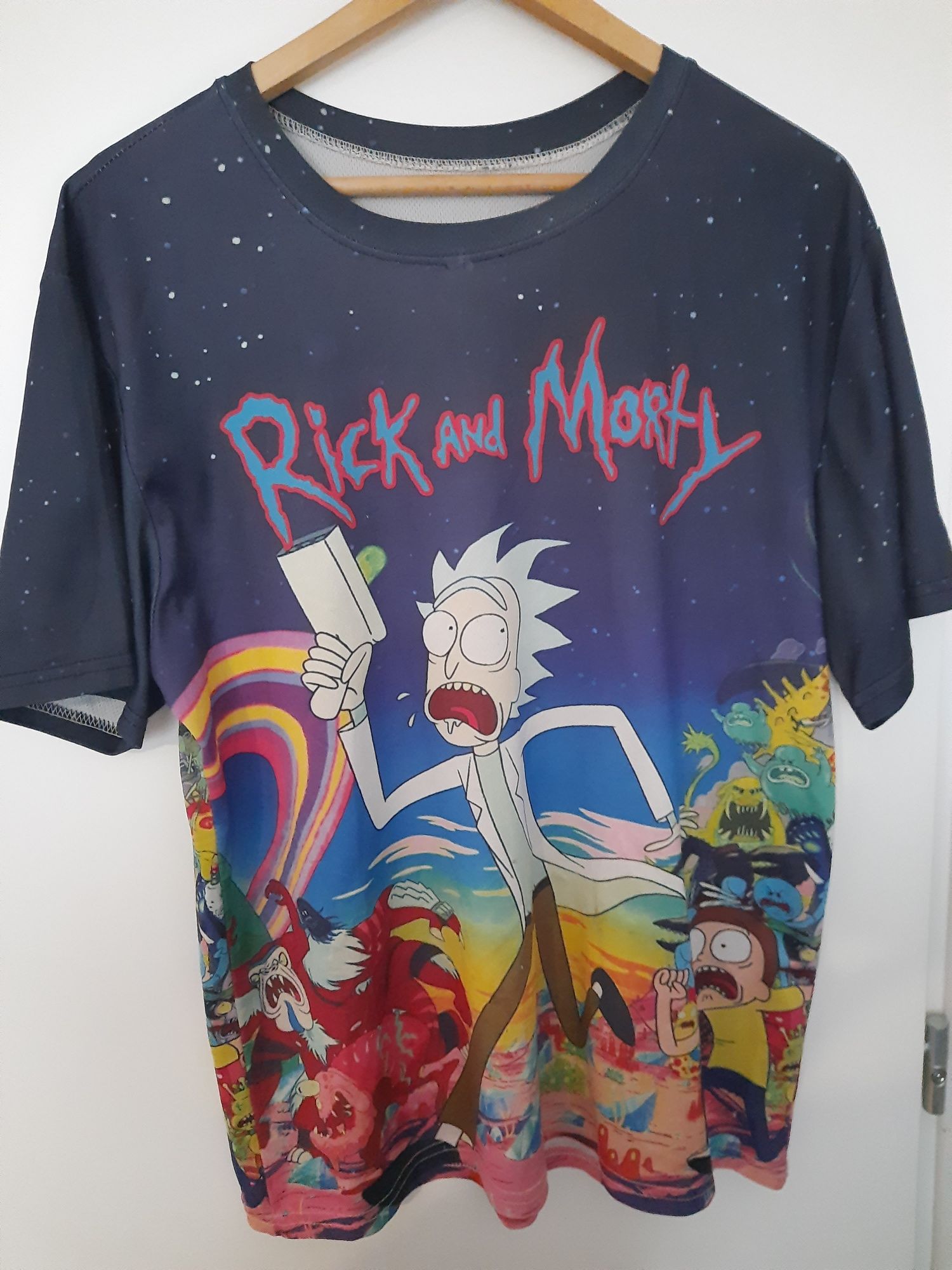 Rick and Morty koszulka męska L Rick i Motry Unikat 2 strony nadruk v4