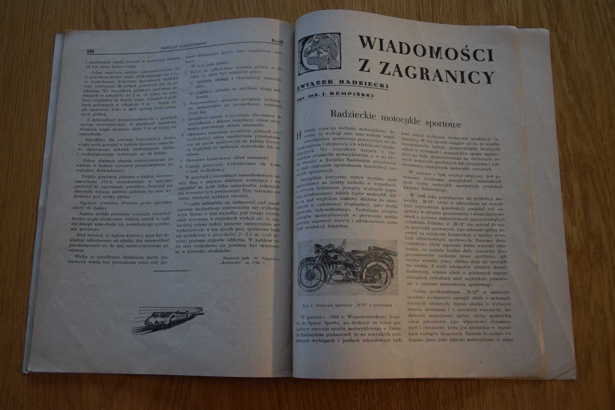 Przegląd samochodowy 1948 SHL M04 wsk komar junak jawa wfm