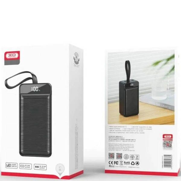 Павербанк 80000mAh  зі швидкою зарядкою + ліхтарик XO PR160 є ОПТ