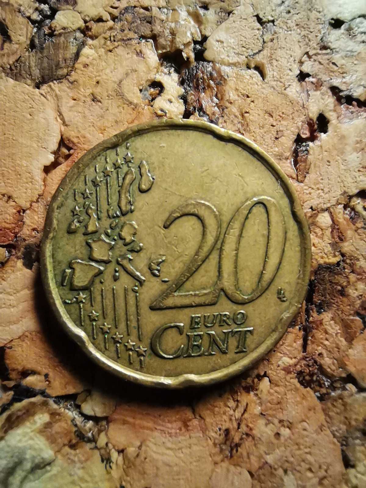 Włochy, 20 Euro Cent, Boccionis sculpture, 2002