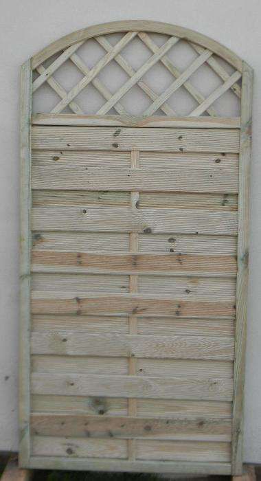 Płot lamelowy 180 cm x 180 cm prosty pełny, gruby niemarkietowy