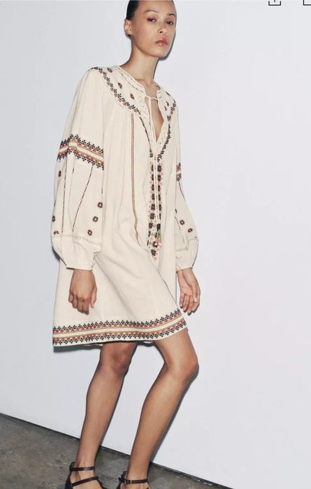 Платье Zara Xs 34  M 38 L 40 вишита сукня
