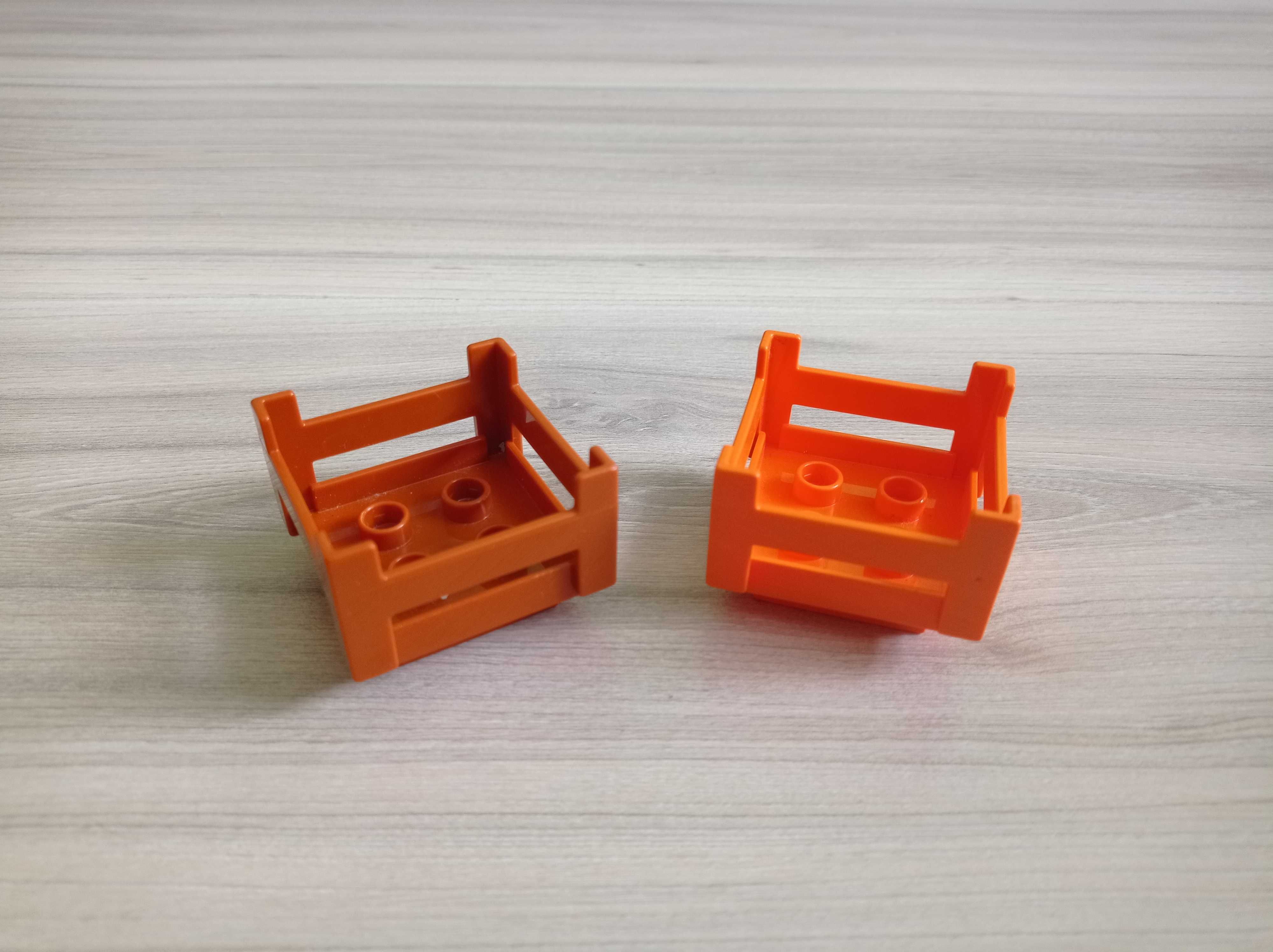 Lego Duplo skrzynka, skrzynia pomarańczowa i brązowa - nr 6446