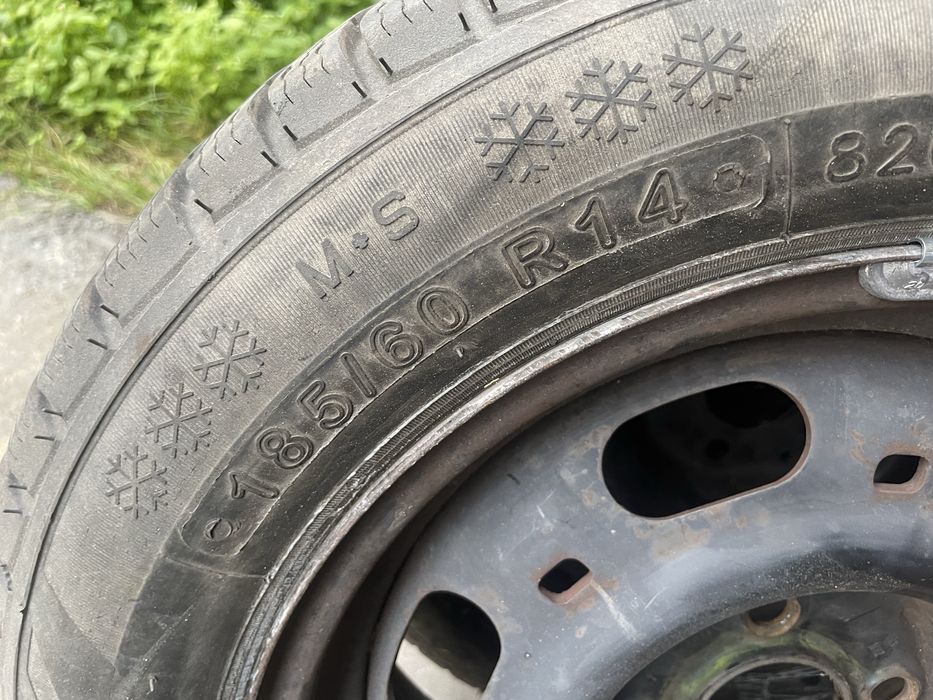 Opony zimowe na felgach stalowych r14