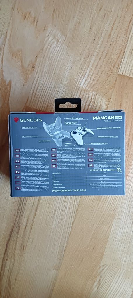 Pad-Genesis Mangan 400 bezprzewodowy biały PC/Nintendo/Mobile