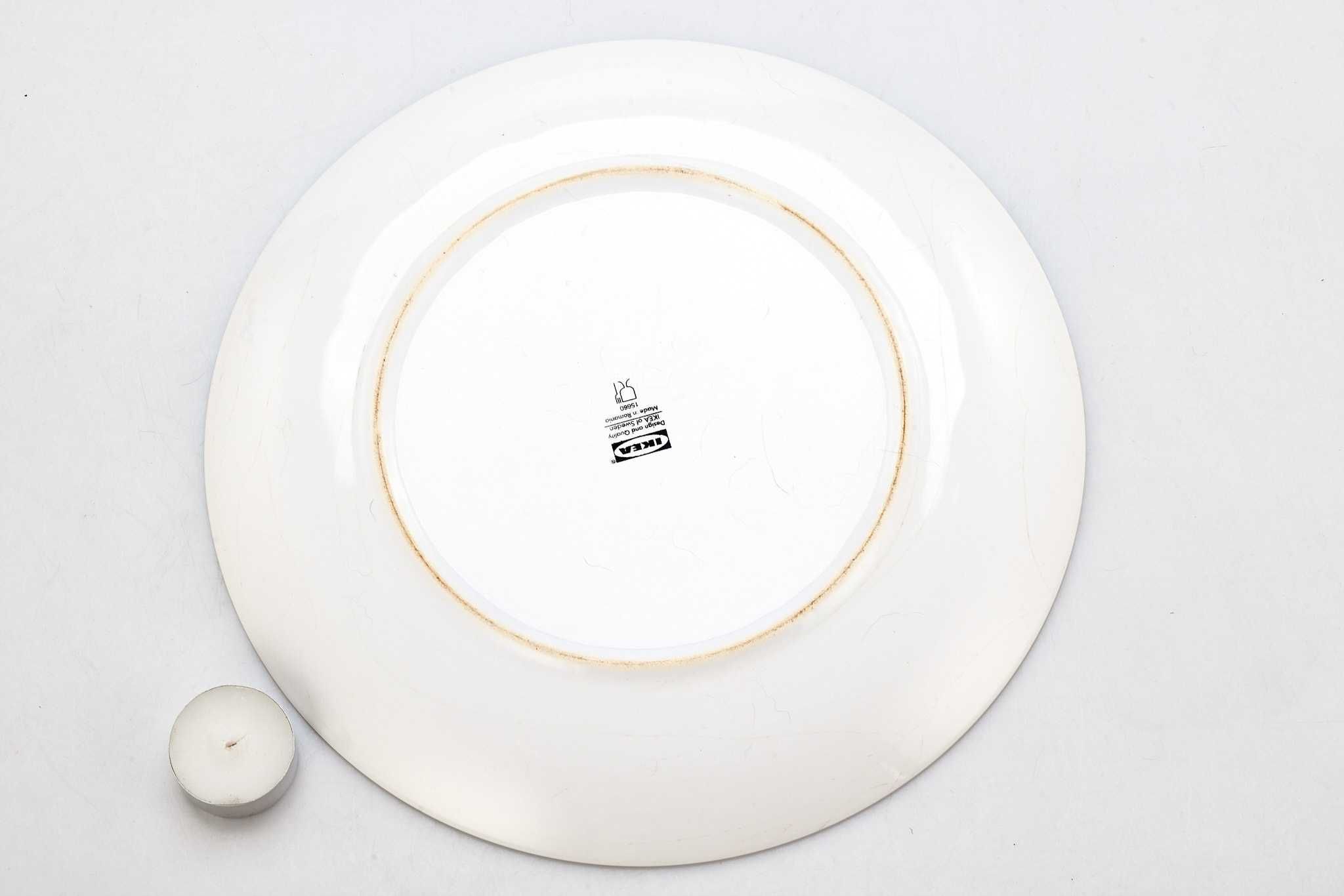 porcelana IKEA talerz płytki duży biały bez ozdób 15660
