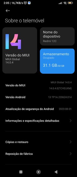 Redmi 12c , fundo cinza escuro