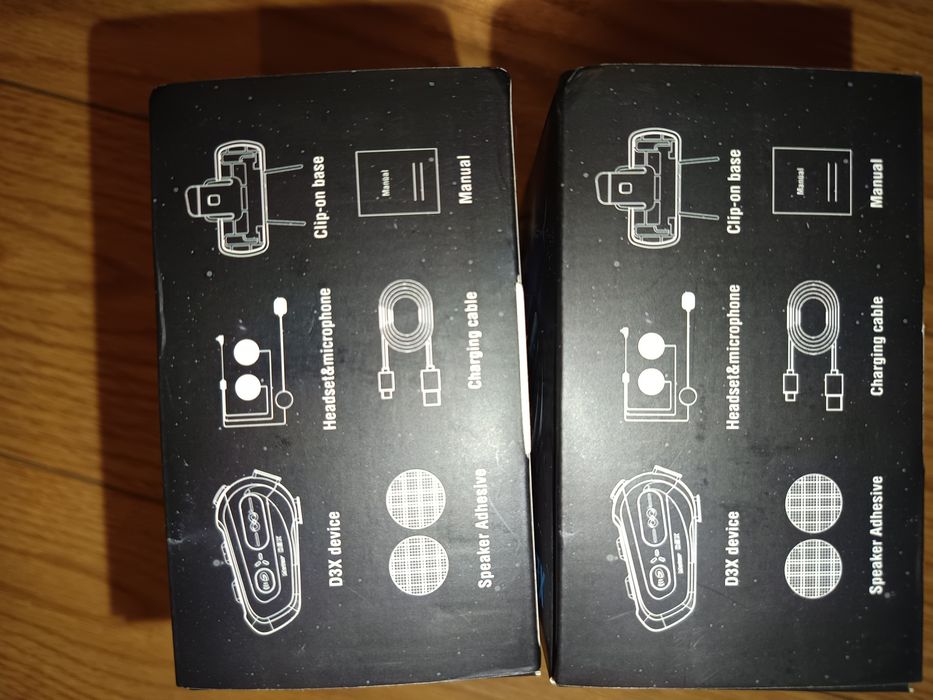 Kit 2 auriculares bluetooth para capacetes de mota