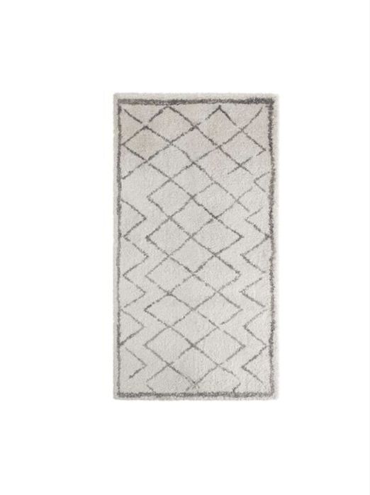 Dywan gruby wysoki włos szary grace diamond 160 cm x 230 cm