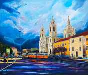 Pintura óleo s/ Tela Basílica da Estrela