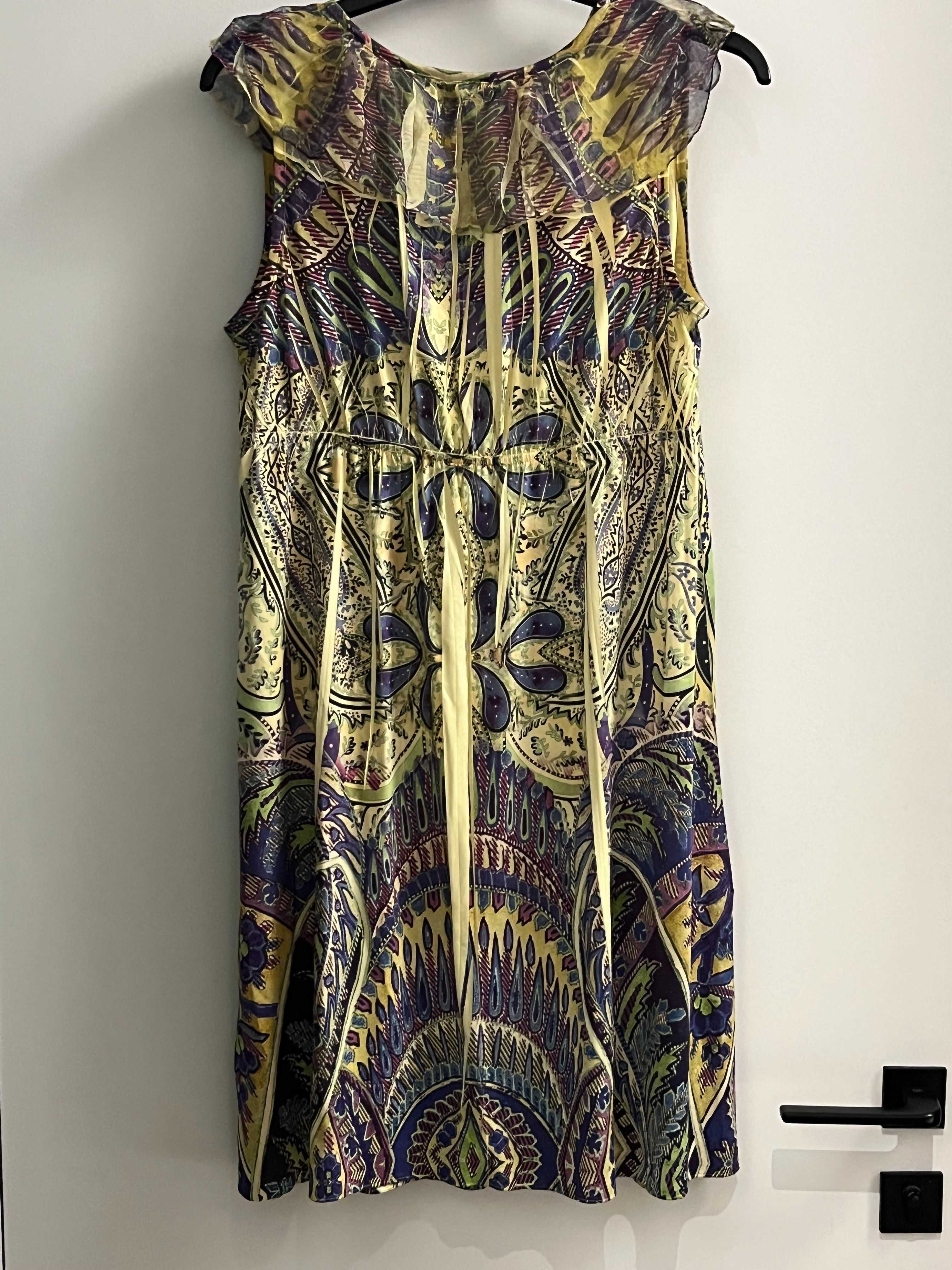 Sukienka tunikowa boho żółta, też dobra na ciążę,  TkMaxx, L
