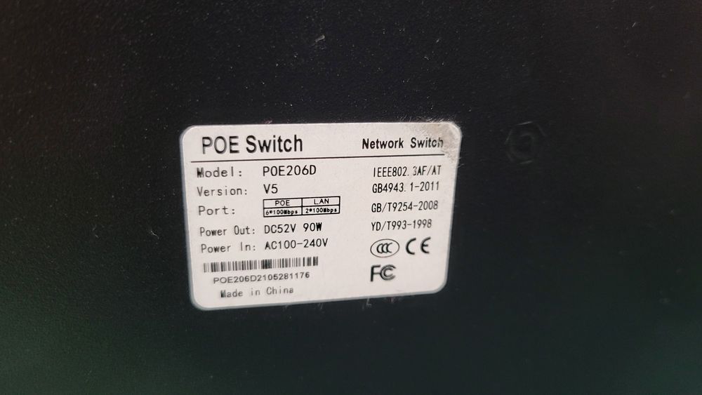 Switch sieciowy POE206D