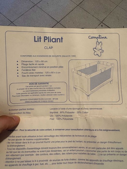Cama de Bebé de Viagem