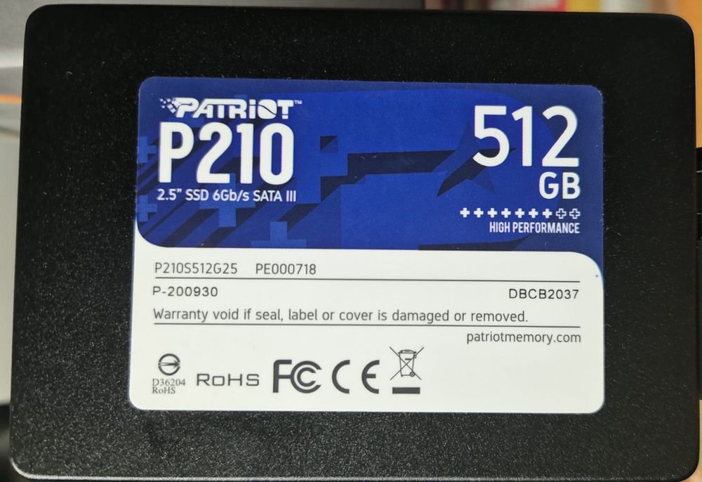 Dysk SSD patriot P210 512Gb