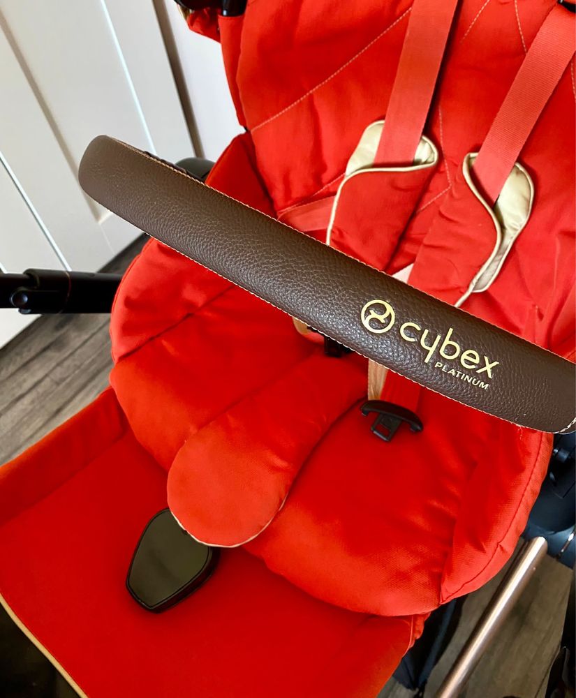 Cybex Priam 2.0 platinium na stelażu rose gold