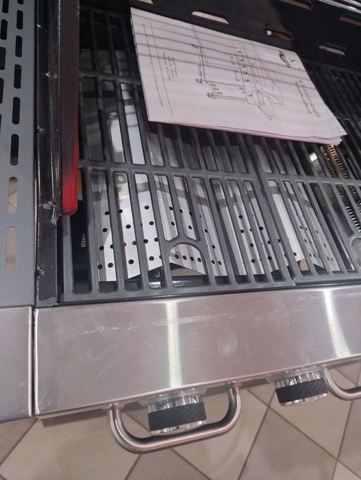 GRILL Gazowy El FUEGO KINGSTON 4+1 żeliwo szyba Led ŻELIWNY RUSZT !