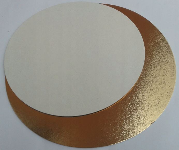 Okrągły Podkład Podkładka Podtalerz Pod Talerz Tort Ciasto Złoty 28 Cm