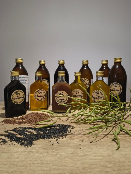 Olej rydzowy a zimno tłoczony 500ml z lnianki