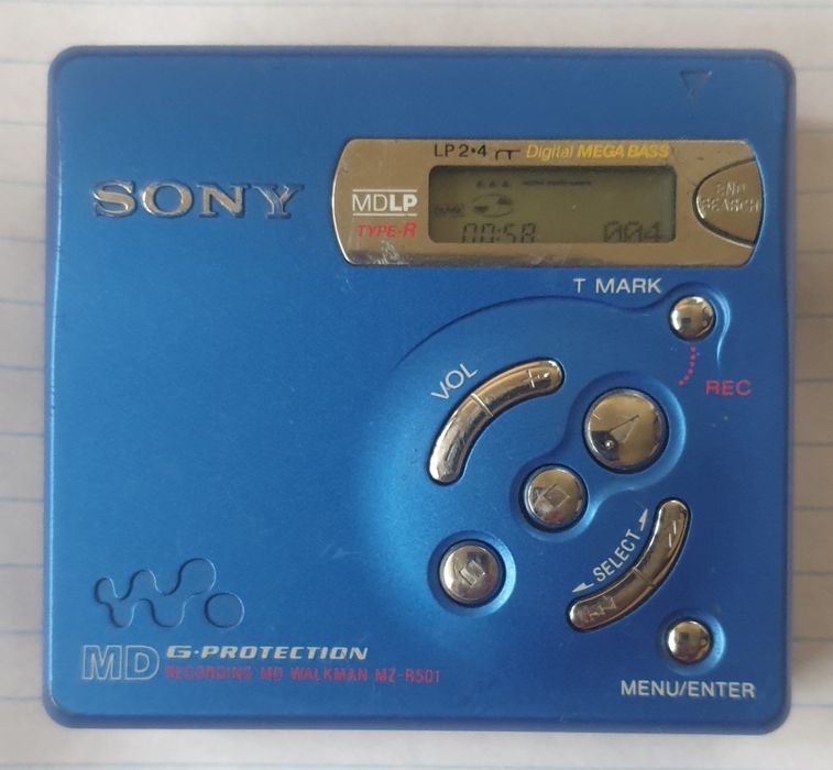 Мiнідіск рекордер SONY MZ-R55 minidisc  плеєр SONY MZ-E707 /MZ-E44/45