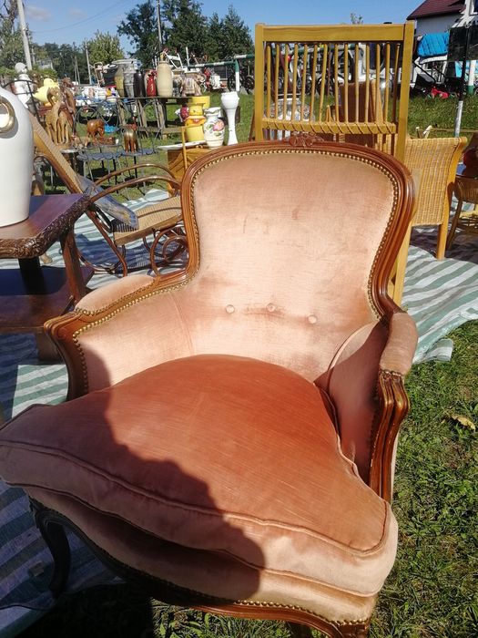 Fotel królewski płacowy berżera antyk wysyłka