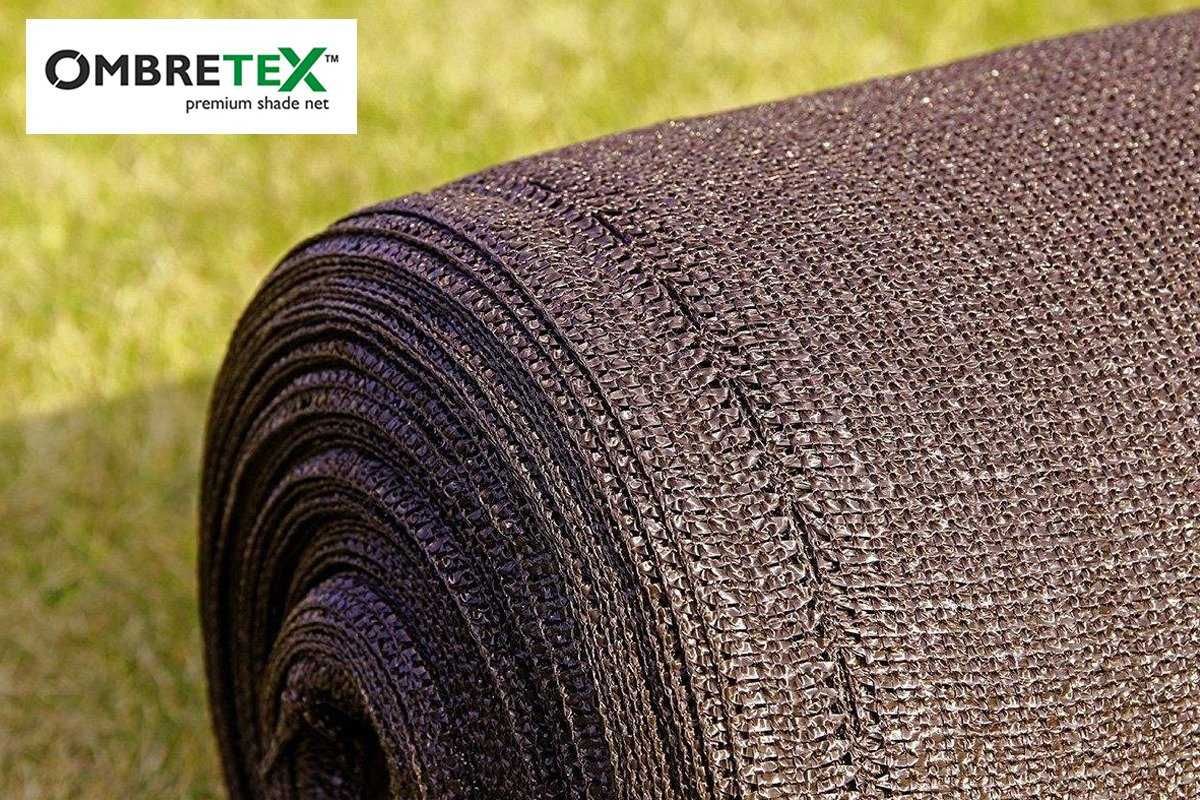 Siatka cieniująca osłonowa płot Ombretex brąz 1,5x50m 200g hurtownia