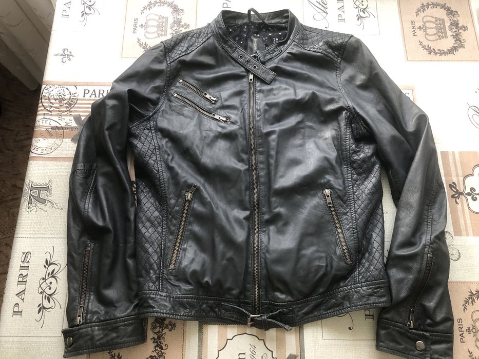 Кожаная куртка naf naf размер 42
