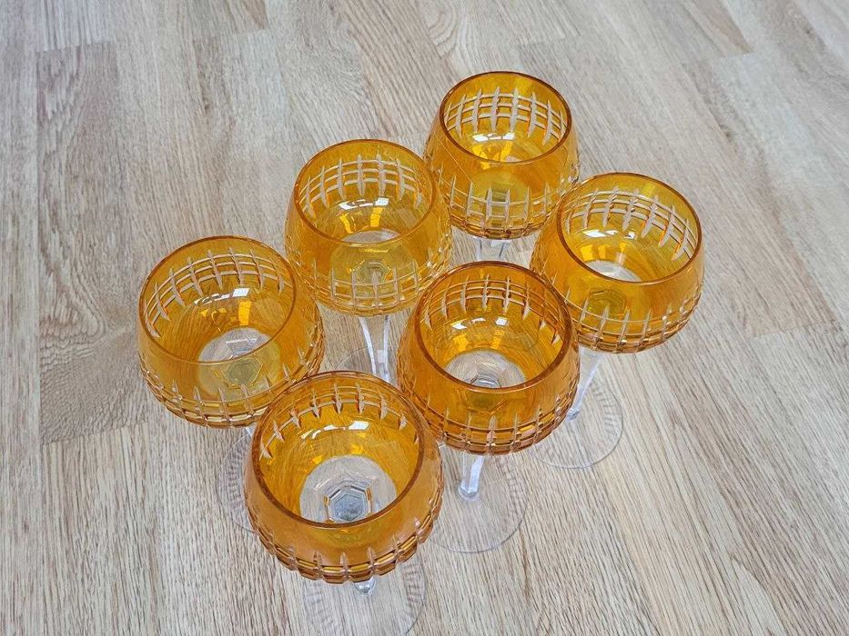 Хрустальные цветные фужеры ГДР