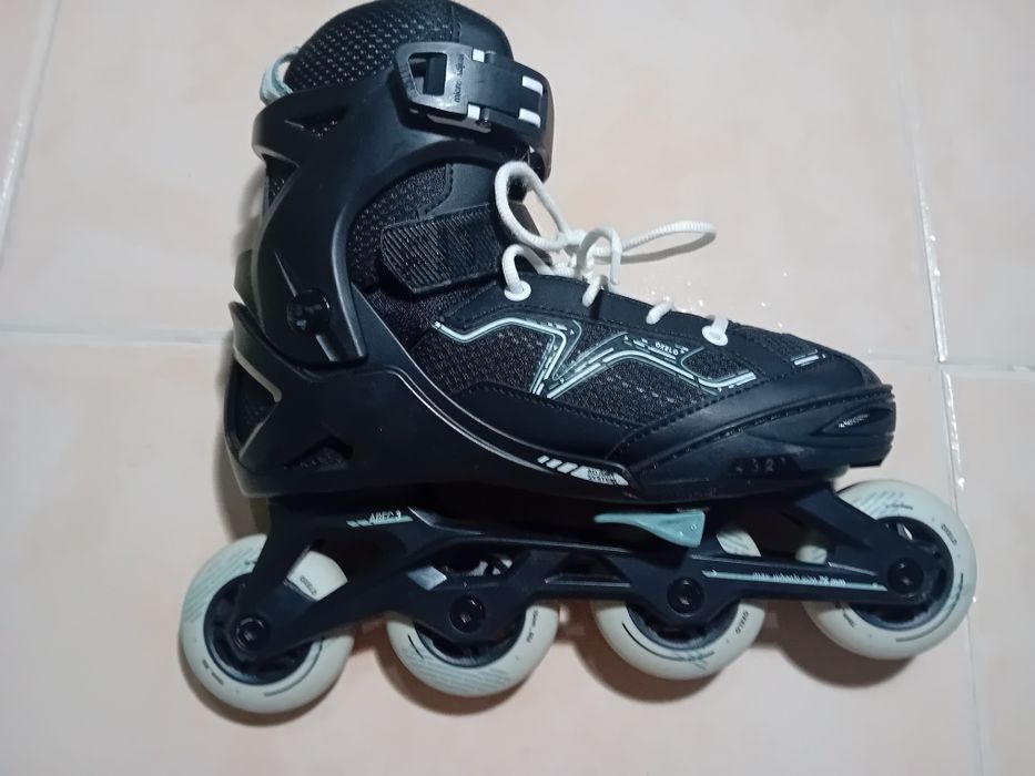 Patins de criança fit 3 jr preto caqui 35-38