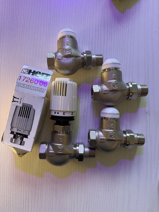 Danfoss, Herz, Heimeier. Термостатична головка, клапан