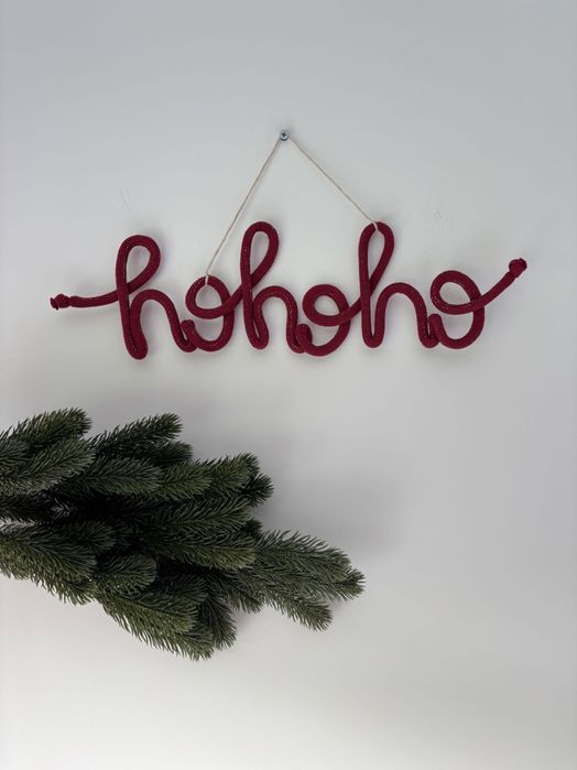 Zawieszka napis świąteczny hohoho Mikołaj święta zima christmas