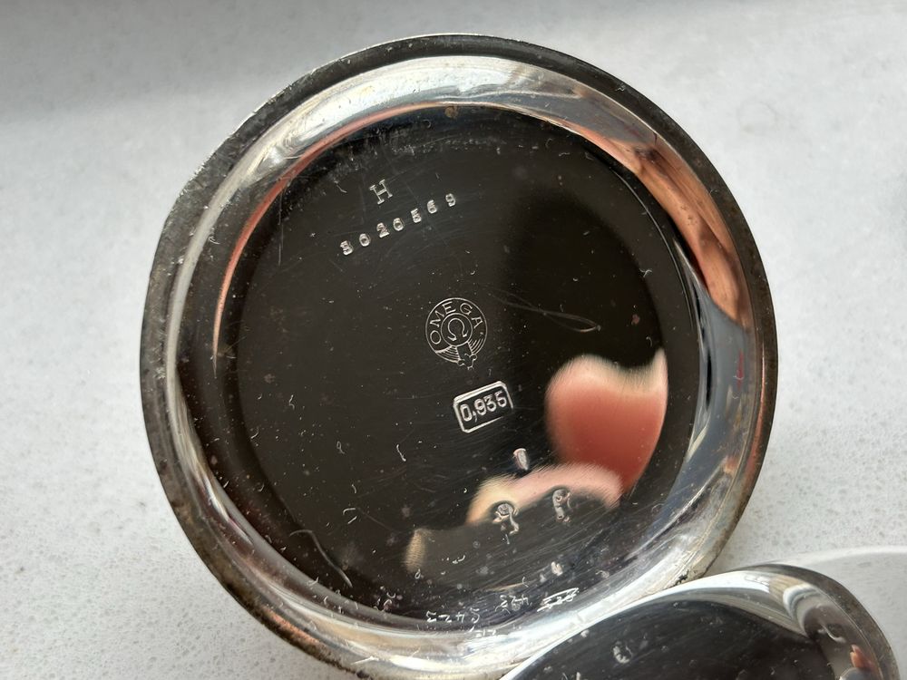 Omega zegarek kieszonkowy Srebro 925 kryty ok.1905r