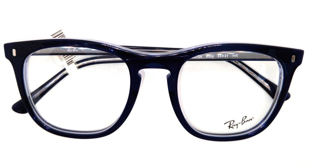 Okulary korekcyjne Ray-Ban 2210 Czarne przezroczyste niebieskie Unisex